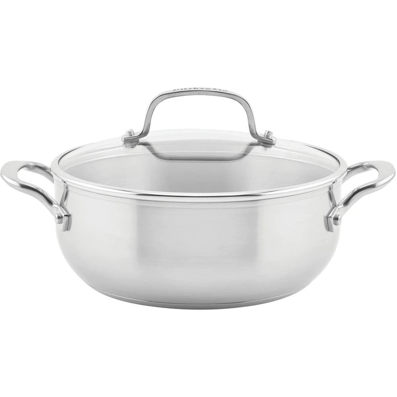 KitchenAid 3-Ply Base Stainless Steel Casserole with Lid (4-Quart) 71011 IMAGE 1