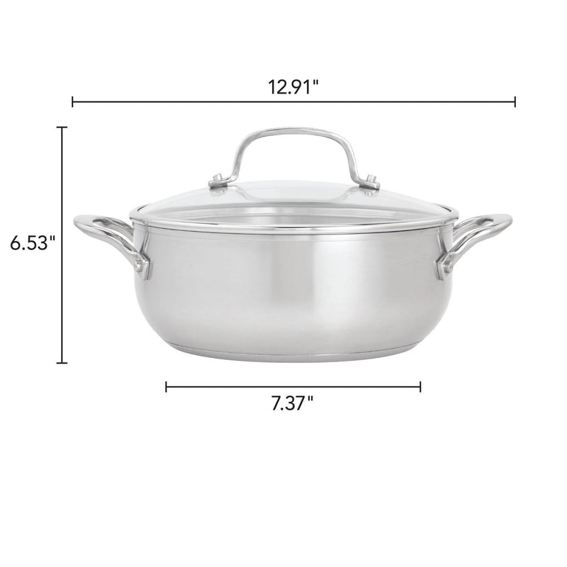 KitchenAid 3-Ply Base Stainless Steel Casserole with Lid (4-Quart) 71011 IMAGE 2
