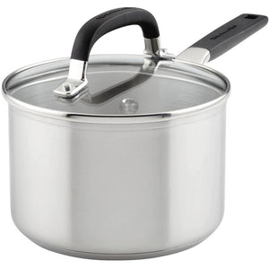 KitchenAid Stainless Steel Saucepan with Measuring Marks and Lid (2-Quart) 71020 IMAGE 1