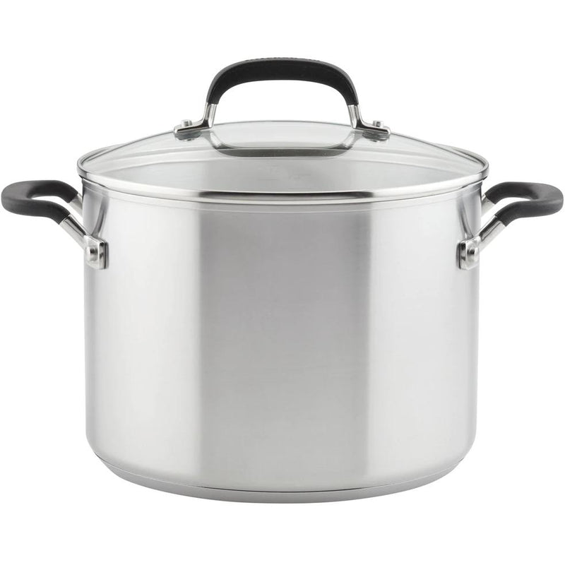 KitchenAid Stainless Steel Stockpot with Measuring Marks and Lid (8-Quart) 71022 IMAGE 1