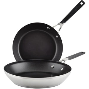KitchenAid Stainless Steel Nonstick Frying Pan Set, 2-Piece 71023 IMAGE 1