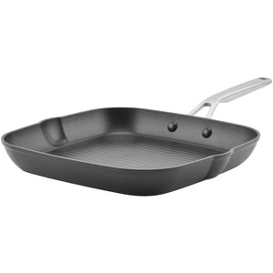 KitchenAid Hard Anodized Induction Nonstick Square Grill Pan, 11.25-Inch 80126 IMAGE 1