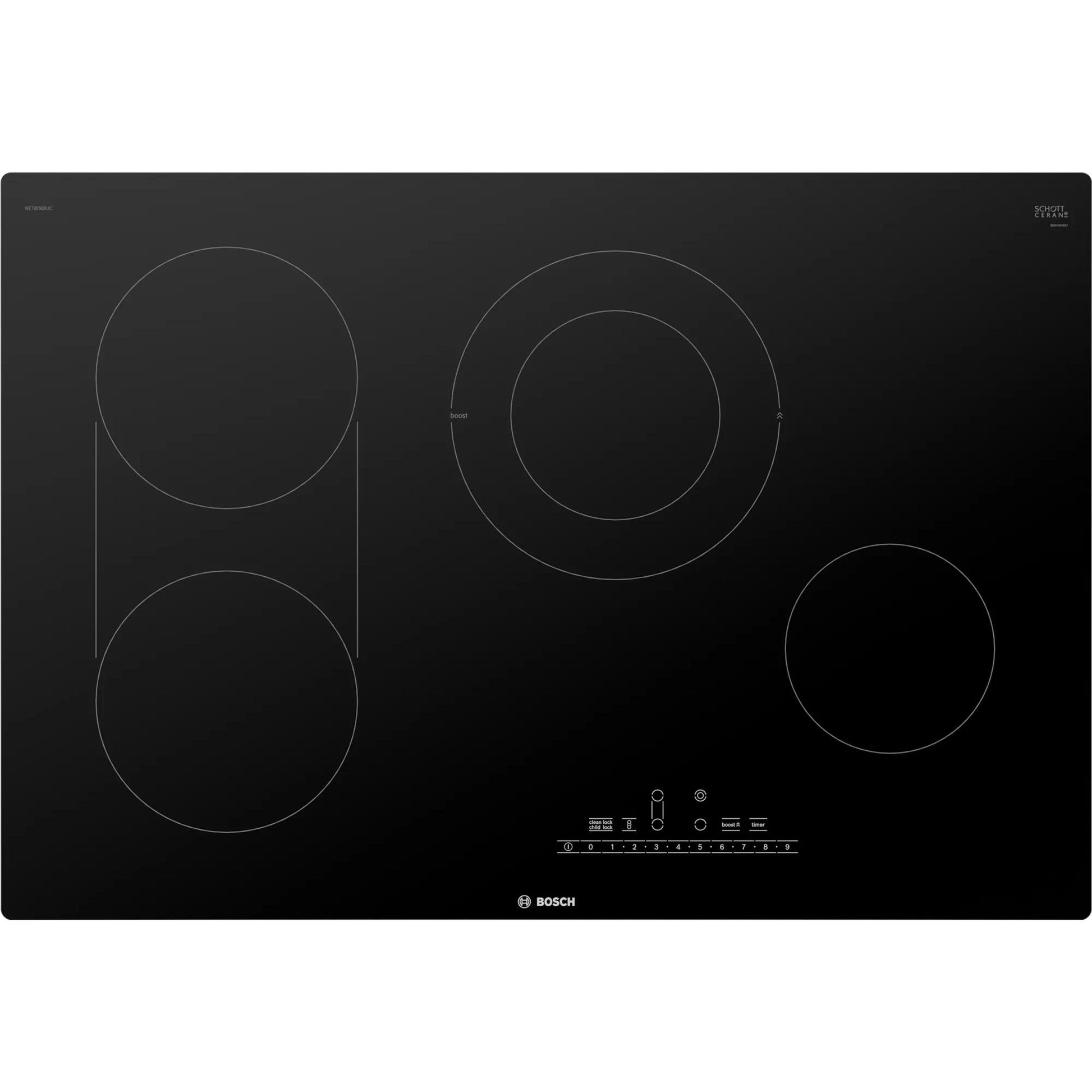 Bosch 30-inch Built-in Electric Cooktop with SpeedBoost® NET8069UC IMAGE 1