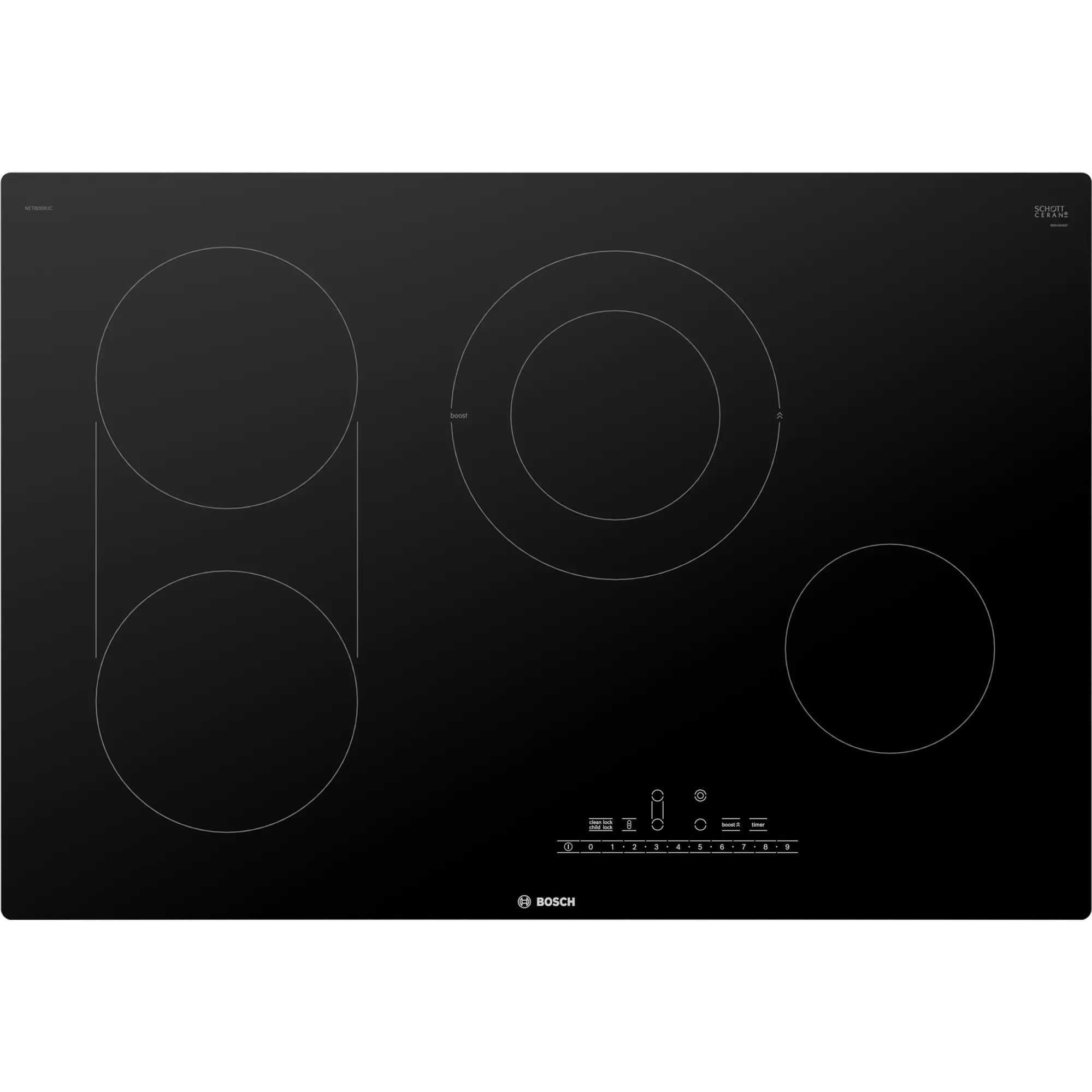 Bosch 30-inch Built-in Electric Cooktop with SpeedBoost® NET8069UC IMAGE 1