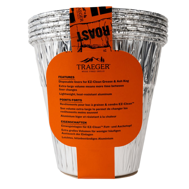 Traeger EZ-Clean Grease & Ash Keg Liner - 5 Pack BAC608 IMAGE 2