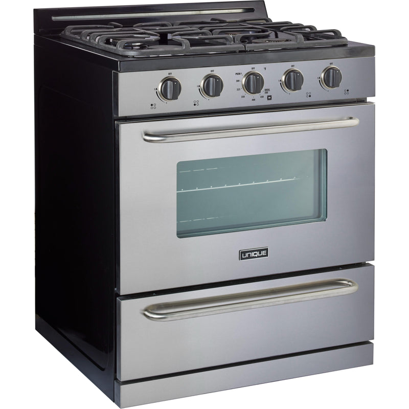 Unique 30-inch Freestanding Gas Range (Battery Ignition) UGP-30G OF2 S/S IMAGE 2