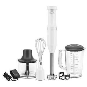 KitchenAid Cordless Variable Speed Immersion Blender with Accessories KHBBV83WH IMAGE 1