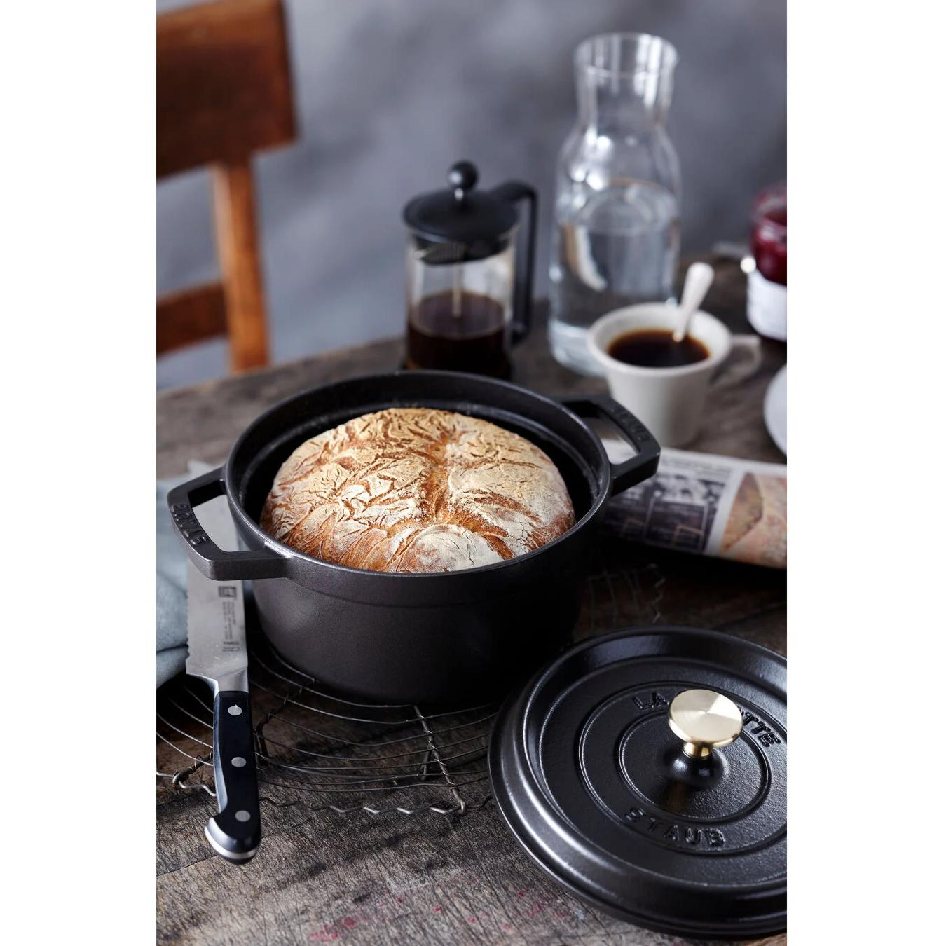 Staub 3.8 L Cast Iron Round Cocotte with Lid 40500-241 IMAGE 11
