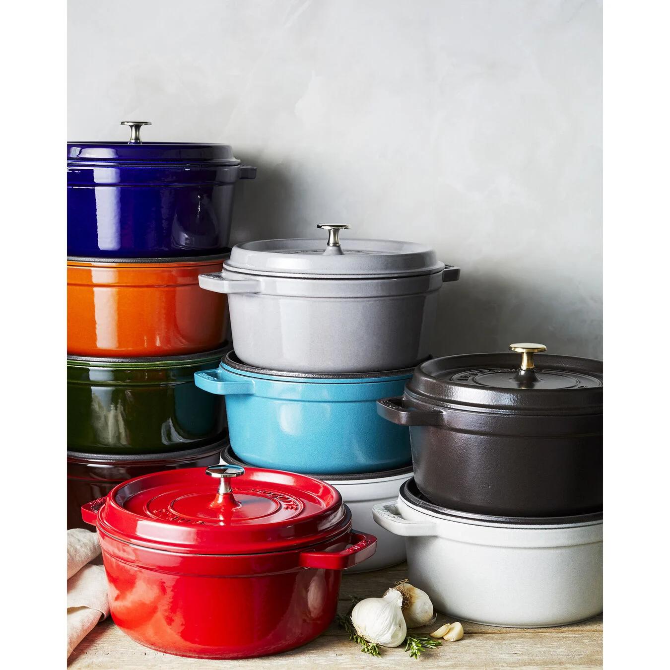 Staub 3.8 L Cast Iron Round Cocotte with Lid 40500-241 IMAGE 12