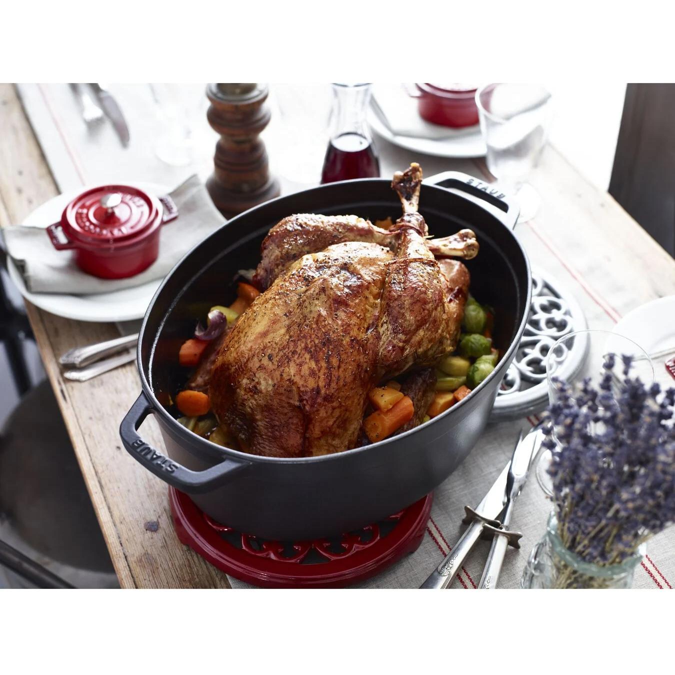 Staub 8L Cast Iron Oval Cocotte 40509-370 IMAGE 6