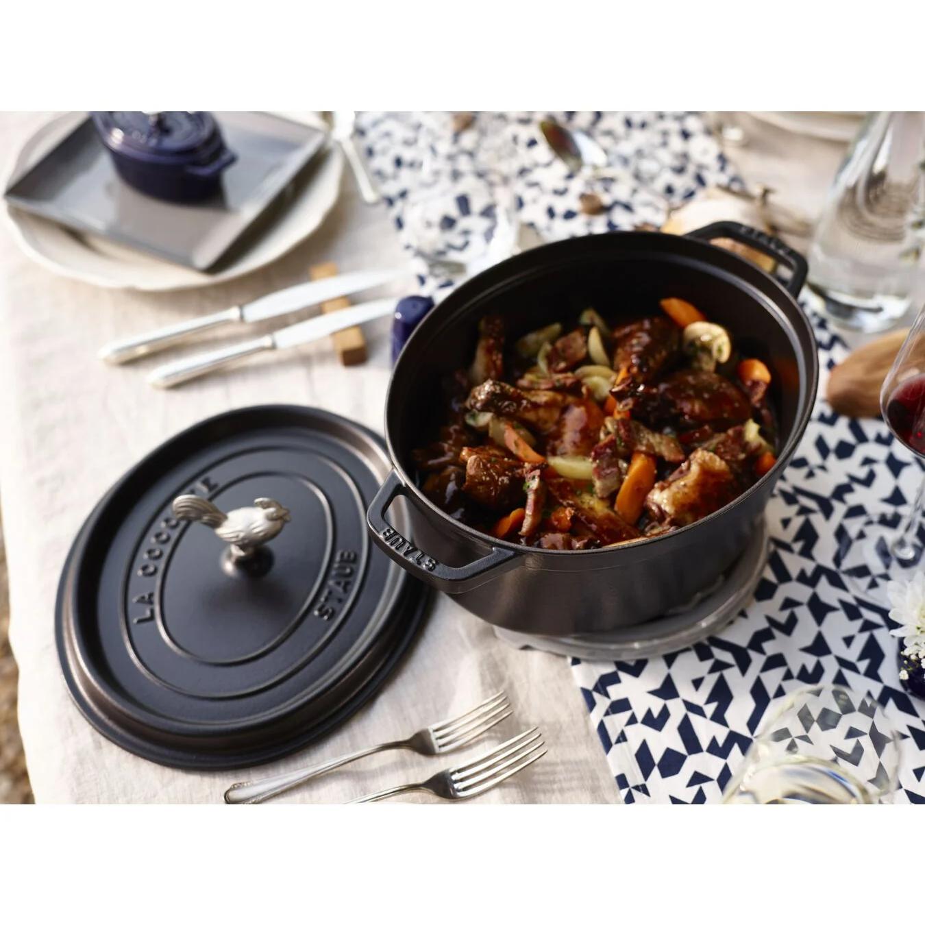 Staub 8L Cast Iron Oval Cocotte 40509-370 IMAGE 7