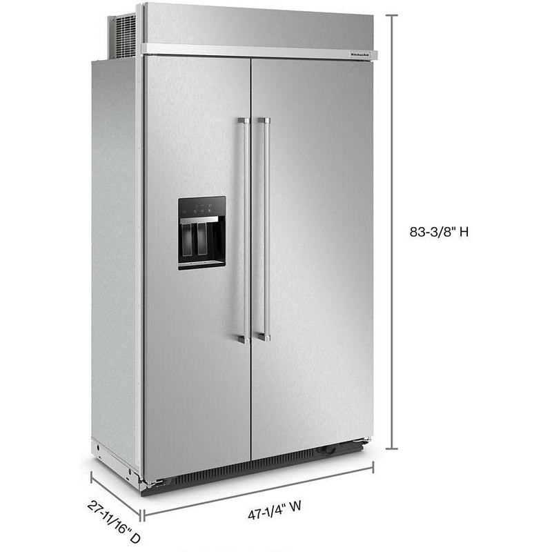 KitchenAid 48-inch, 19.4 cu. ft. Built-in Side-by-Side Refrigerator with External Water and Ice Dispensing System KBSD708MPS IMAGE 8