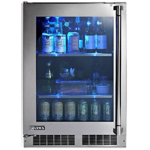 Lynx 24-inch Professional Outdoor Refrigerator with Glass Door LN24REFGL IMAGE 1