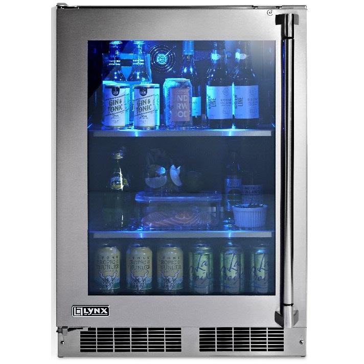 Lynx 24-inch Professional Outdoor Refrigerator with Glass Door LN24REFGL IMAGE 1