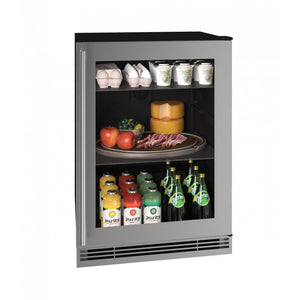 U-Line 24-inch Compact Refrigerator with BrightShield™ UHRE124-SG81A IMAGE 1
