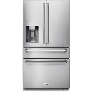 Thor Kitchen 36-inch Professional French Door Refrigerator with Ice and Water Dispenser TRF3601FD IMAGE 1
