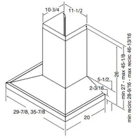 Best 30-inch WCS1 Series Wall Chimney Hood WCS1306BLS IMAGE 7