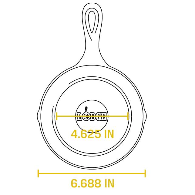 Lodge 6.5 Inch Cast Iron Grill Pan L3GP IMAGE 5