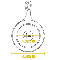 Lodge 6.5 Inch Cast Iron Grill Pan L3GP IMAGE 5