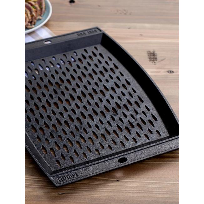 Lodge 15 x 12 Inch Seasoned Cast Iron Grill Topper L15RCGT IMAGE 5