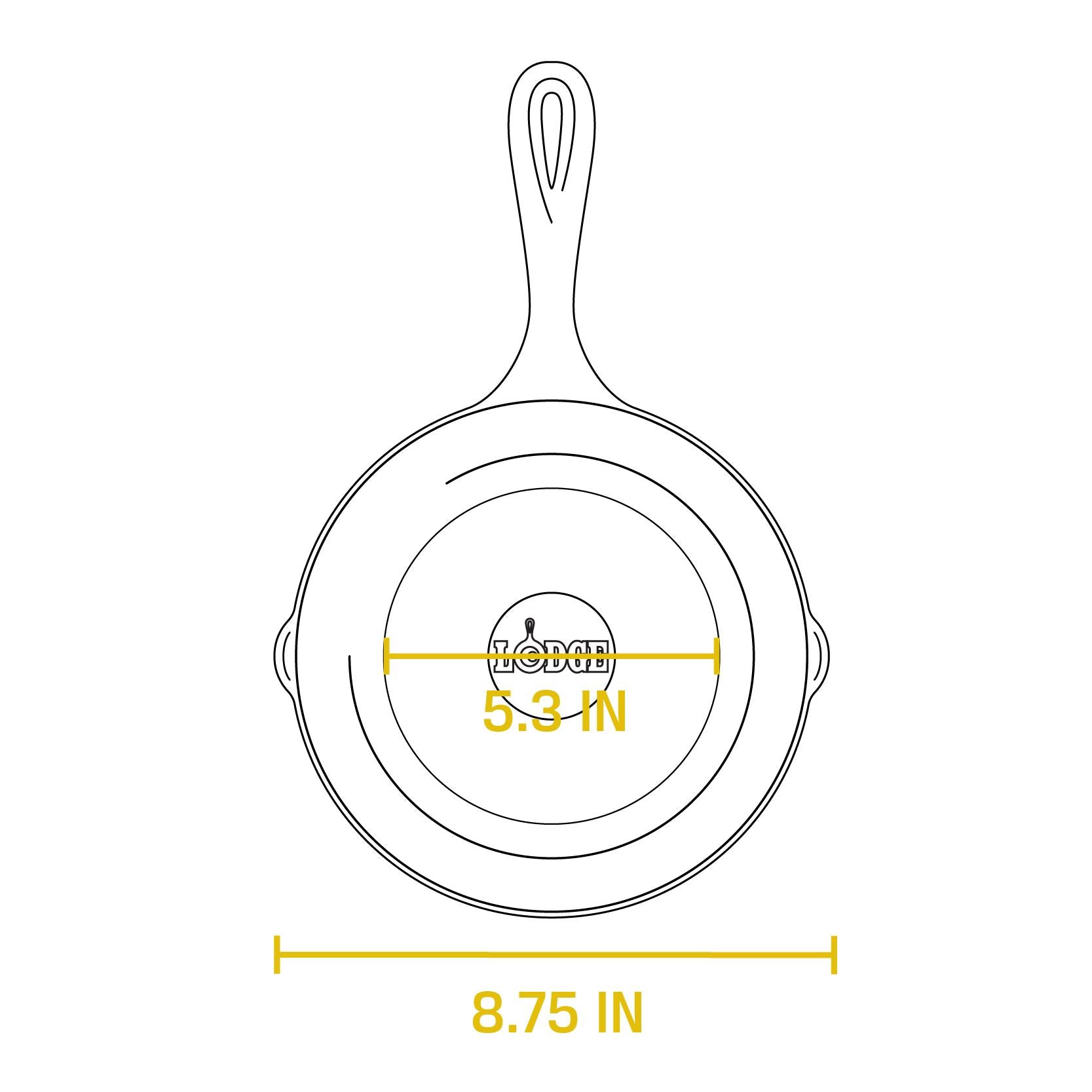 Lodge Chef Collection 8 Inch Cast Iron Skillet LC8SK IMAGE 8