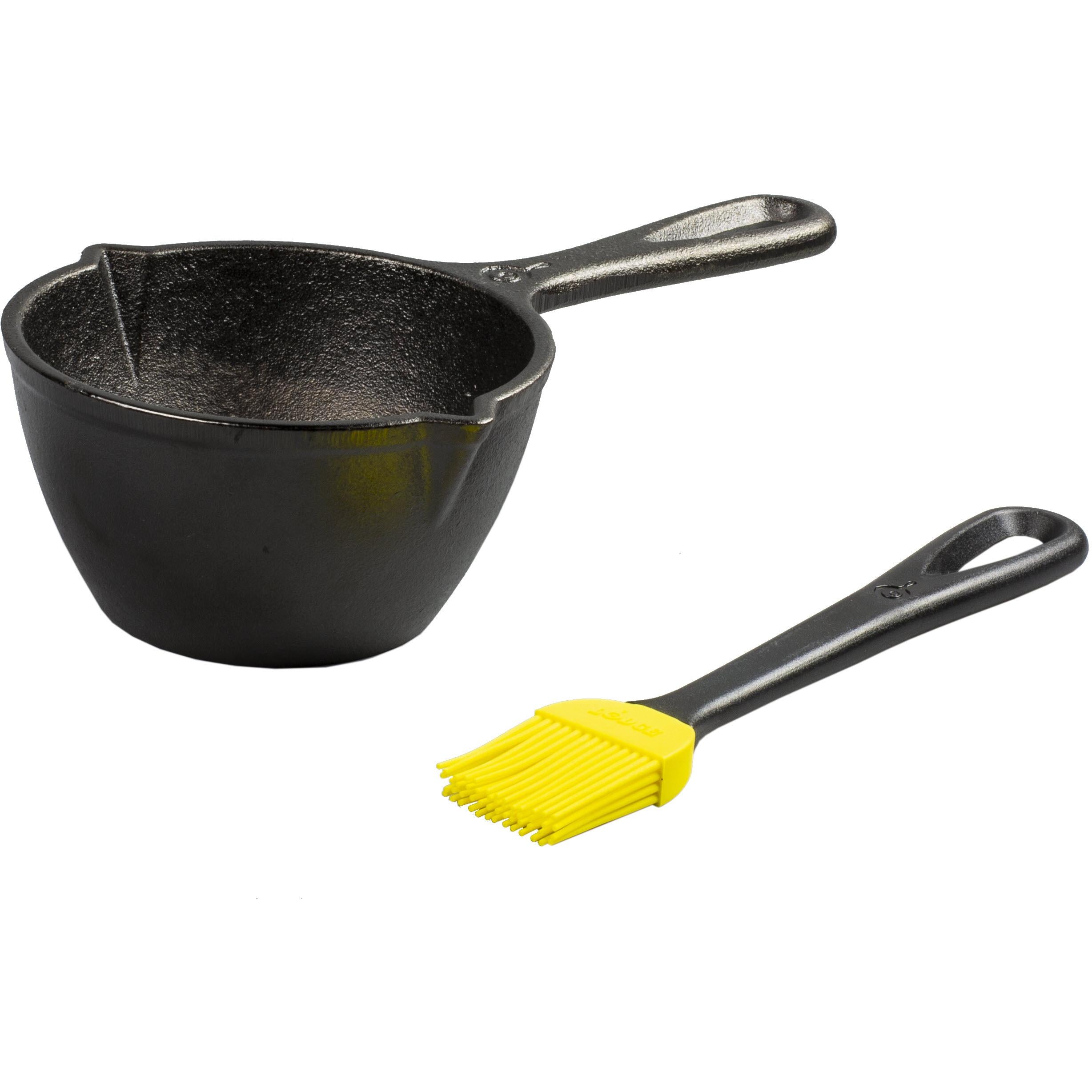 Lodge Cast Iron Melting Pot and Silicone Brush LMPB21 IMAGE 1