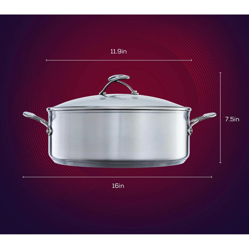 Meyer Circulon SteelShield S-Series Stainless Steel Nonstick Stockpot with Lid, 7.5-Quart 70054 IMAGE 3