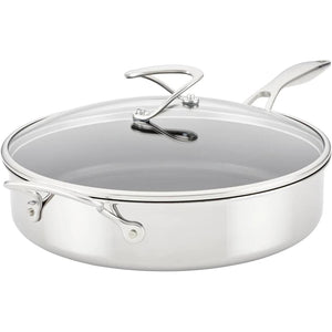 Meyer Circulon Clad Stainless Steel Saute Pan with Lid and Hybrid SteelShield and Nonstick Technology, 5-Quart, 4.7L 30016 IMAGE 1
