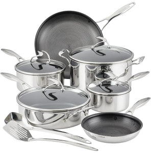 Meyer Circulon Clad Stainless Steel Cookware and Utensil Set with Hybrid SteelShield and Nonstick Technology, 12-Piece 30012 IMAGE 1
