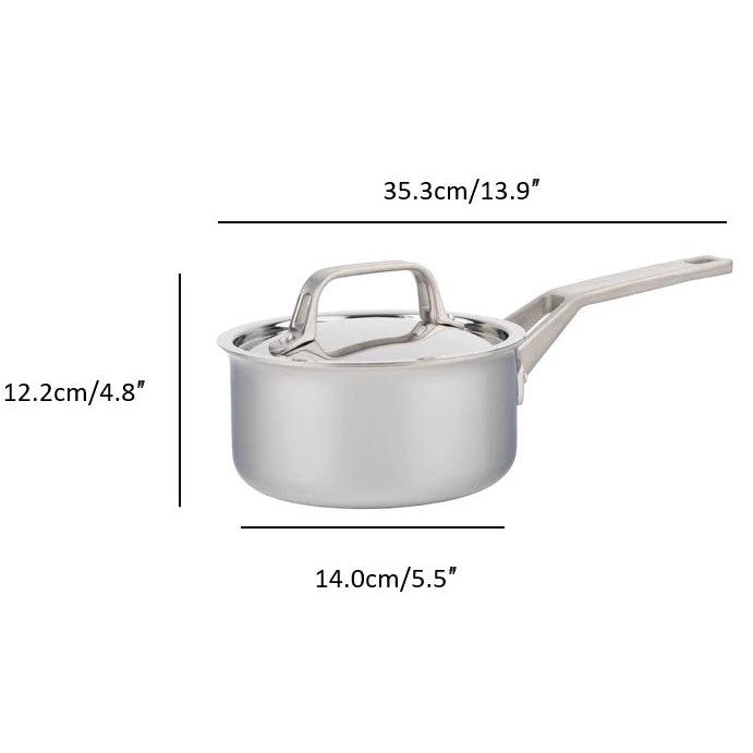 Meyer ProClad 5-Ply Aluminum Core Stainless Steel Saucepan with Cover, 1.6L 3806-16-16 IMAGE 3