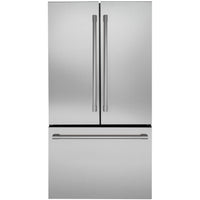 Monogram 36-inch, 23.1 cu. ft. Counter-Depth French 3-Door Refrigerator ZWE23NSTSS IMAGE 1