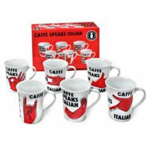 Sara Cucina 6-Piece Italian Speaks Mug Set R10068 IMAGE 1