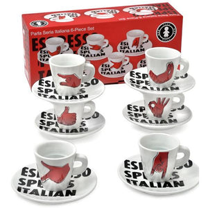 Sara Moka 6-Piece Italian Speaks Espresso Set R11150 IMAGE 1