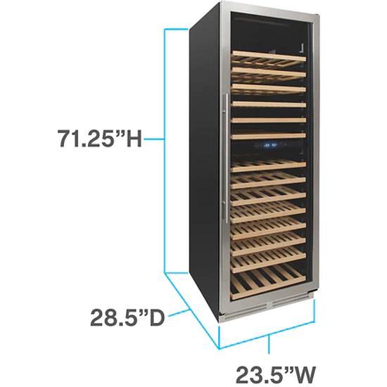 Avanti 154-Bottle Designer Series Wine Cooler With Dual-Zone WCD165DZ3S IMAGE 14