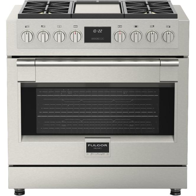 Fulgor Milano 36-inch Freestanding Gas Range with Convection Technology F6PGR364GS2 IMAGE 1