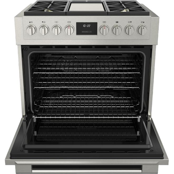 Fulgor Milano 36-inch Freestanding Gas Range with Convection Technology F6PGR364GS2 IMAGE 2