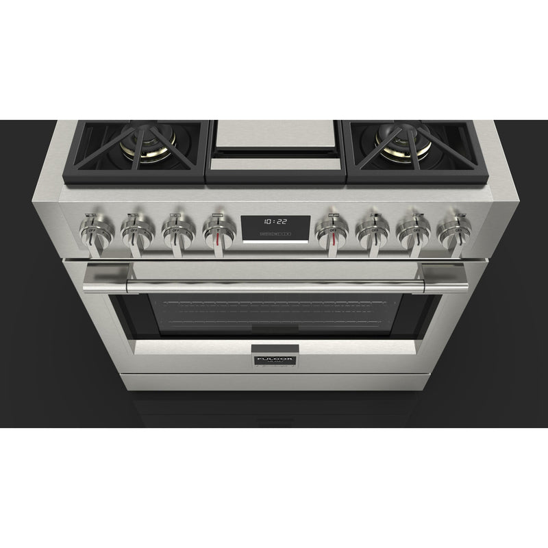F6PGR364GS2 Fulgor Milano 36inch Freestanding Gas Range with Convection Technology F6PGR364GS2