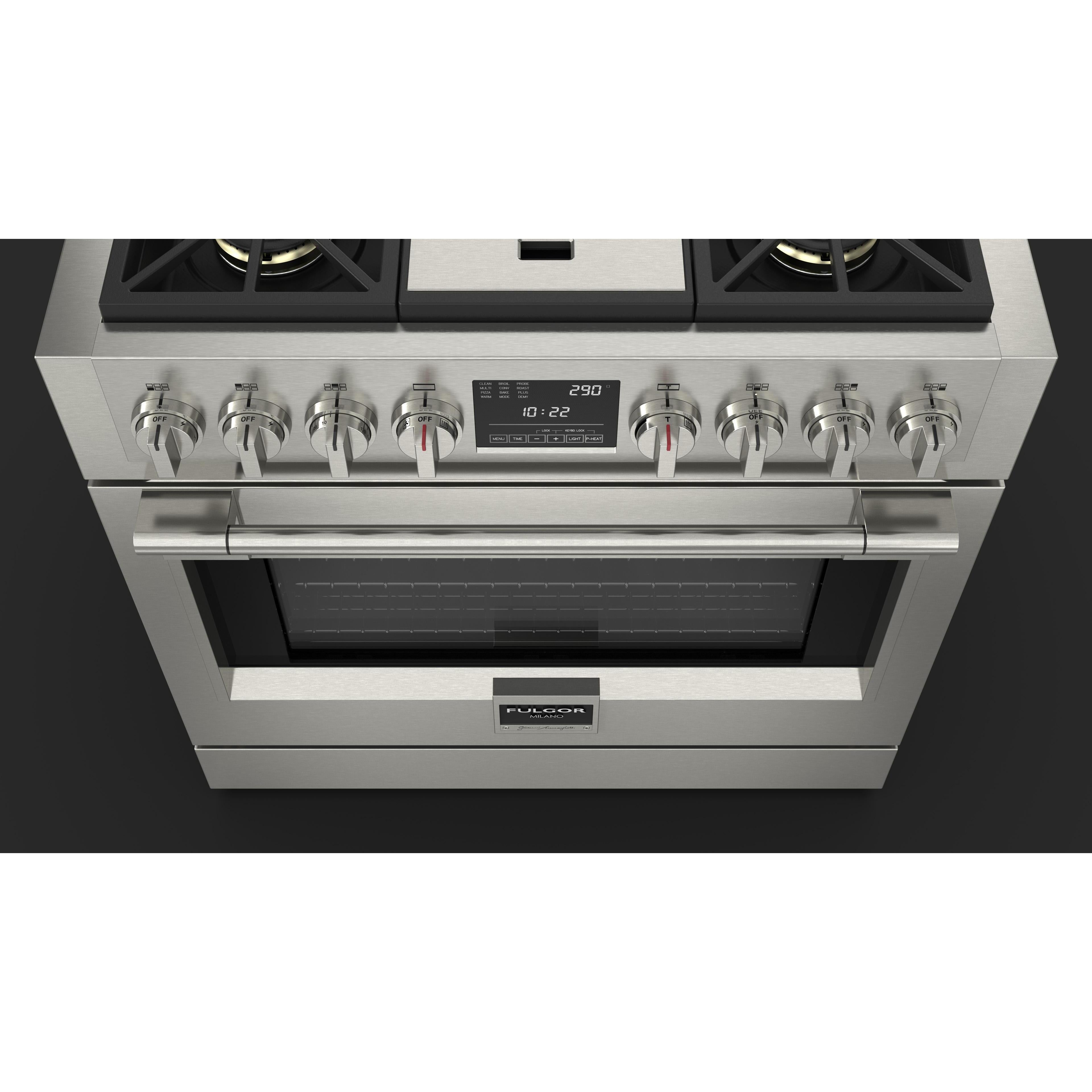 Fulgor Milano 36-inch Freestanding Dual-Fuel Range with Convection Technology F6PDF364GS1 IMAGE 7