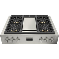 Fulgor Milano 36-inch Built-in Gas Rangetop with Griddle F6GRT364GS1 IMAGE 1