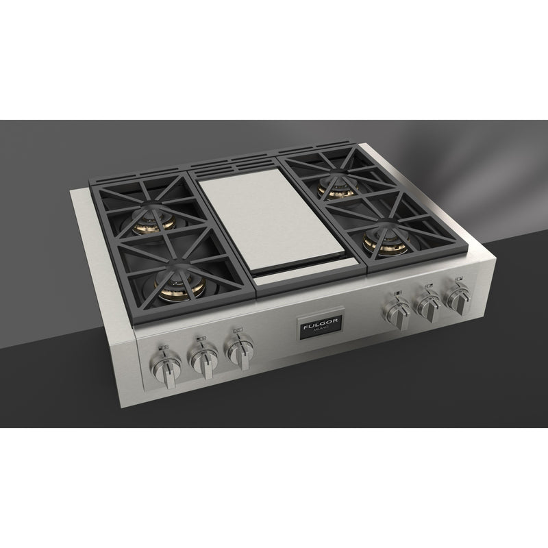 Fulgor Milano 36-inch Built-in Gas Rangetop with Griddle F6GRT364GS1 IMAGE 5