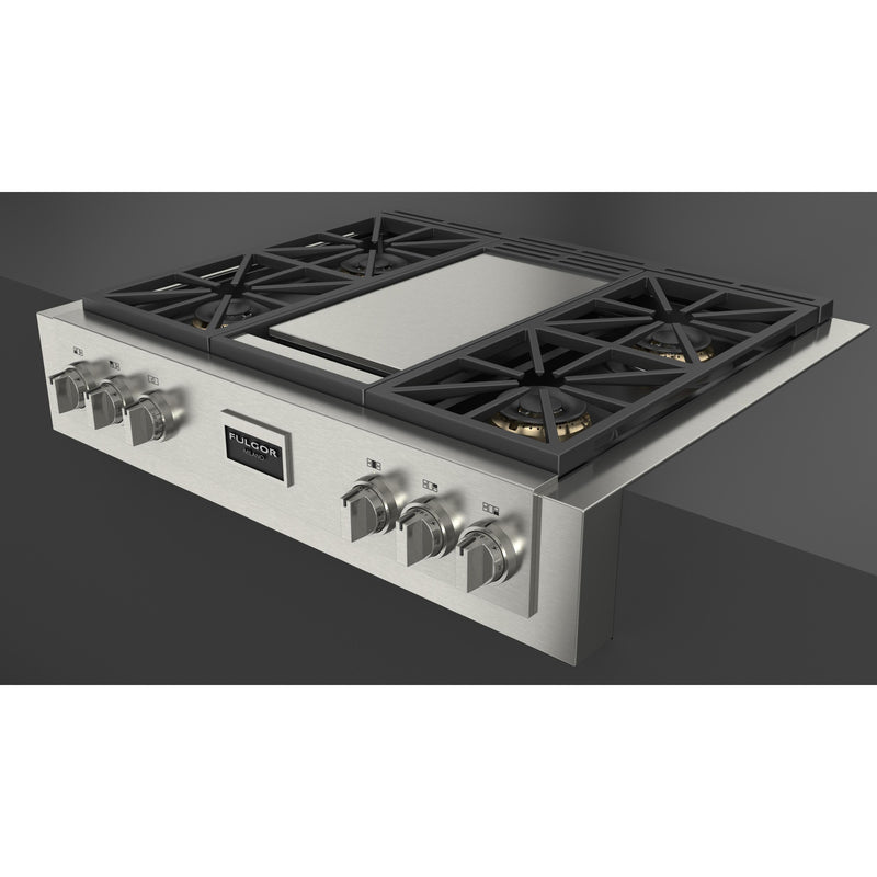 Fulgor Milano 36-inch Built-in Gas Rangetop with Griddle F6GRT364GS1 IMAGE 7