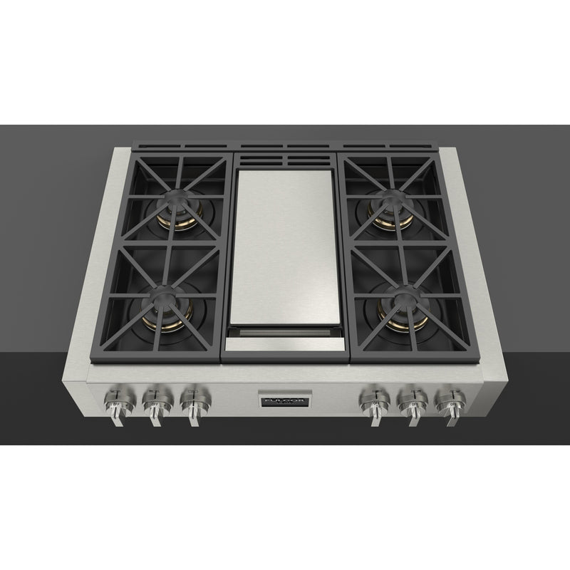 Fulgor Milano 36-inch Built-in Gas Rangetop with Griddle F6GRT364GS1 IMAGE 8