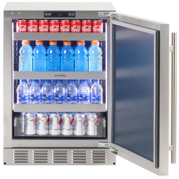 Sapphire 24-inch Outdoor Compact Refrigerator with Factory-Installed Lock SR24OD IMAGE 2