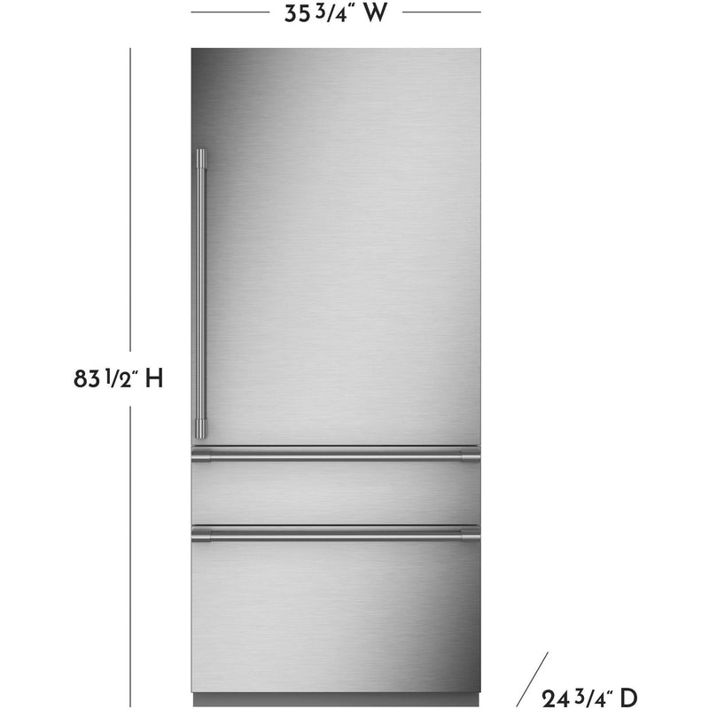 Monogram 36-inch, 20.2 cu. ft. Bottom Freezer Refrigerator with Wi-Fi Connect ZIC363NBVRH IMAGE 11