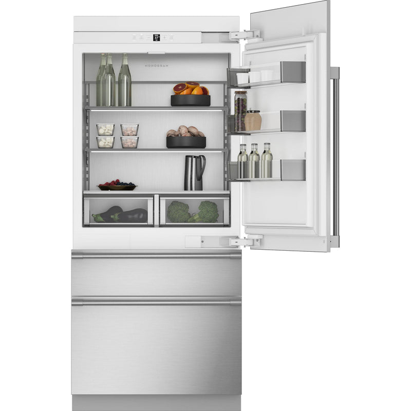 Monogram 36-inch, 20.2 cu. ft. Bottom Freezer Refrigerator with Wi-Fi Connect ZIC363NBVRH IMAGE 3