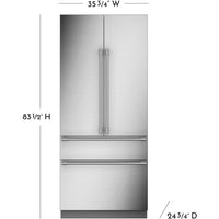 Monogram 36-inch, 20.1 cu. ft. French 4-Door Refrigerator with Wi-Fi Connect ZIP364NBVII IMAGE 8