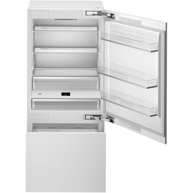 Bertazzoni 36-inch, 19.8 cu. ft. Built-in Bottom Freezer Refrigerator with Automatic Ice Maker REF36BMBZPNV IMAGE 1