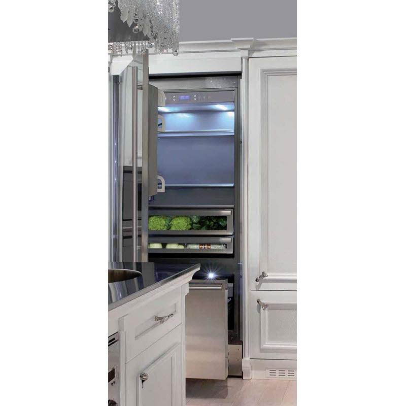 Fhiaba 24-inch, 12.1 cu. ft. Bottom Freezer Refrigerator with Ice and Water FP24B-LS1 IMAGE 2