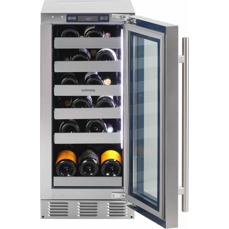 SW15SZSS Sapphire 51Bottle Wine Cooler with Single Zones SW15SZSS TA