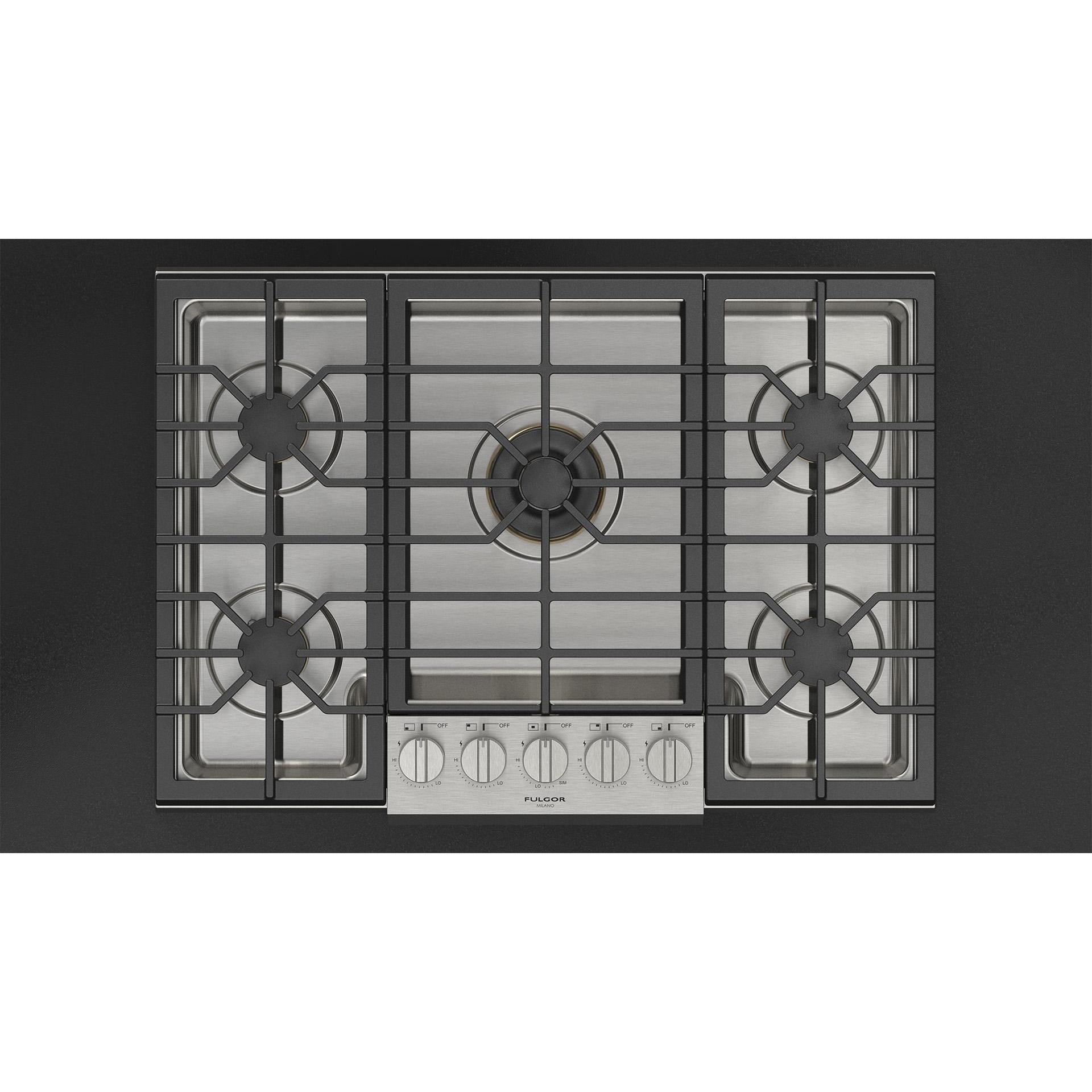 Fulgor Milano 36-inch Pro Gas Cooktop F6PGK305S2 IMAGE 1